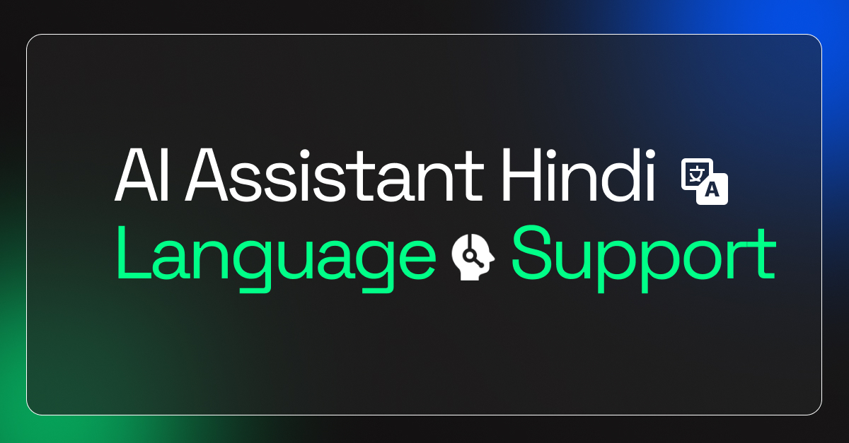 AI Assistant Hindi Language Support