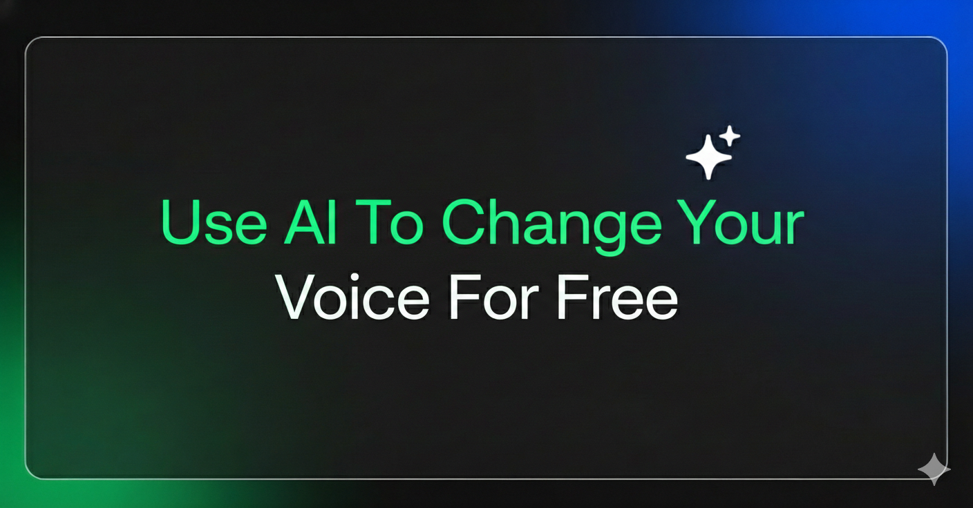 Use AI To Change Your Voice For Free