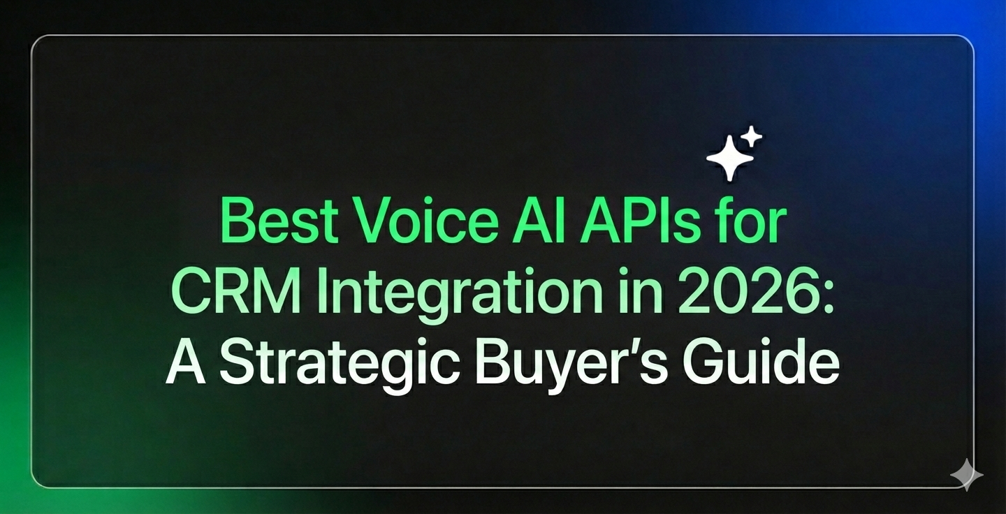 Best Voice AI APIs for CRM Integration in 2026: A Strategic Buyer’s Guide